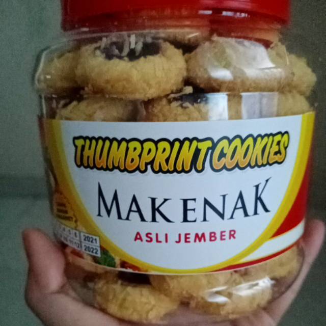 

THUMBPRINT COOKIES MAK ENAK JEMBER 600 GRAM/KUE/CAMILAN/SNACK/MAKANAN/MINUMAN/KUE KERING