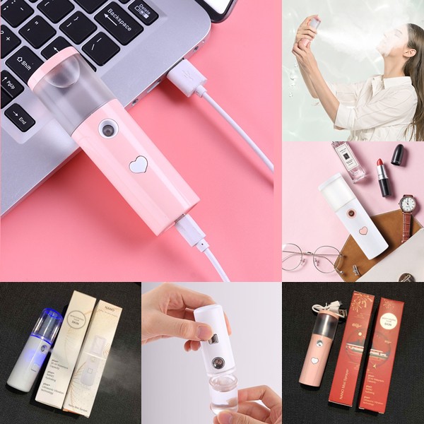 Pelembab Wajah USB Mini NANO Facial Mist Sprayer Moisturizing Skin Spray Semprotan uap