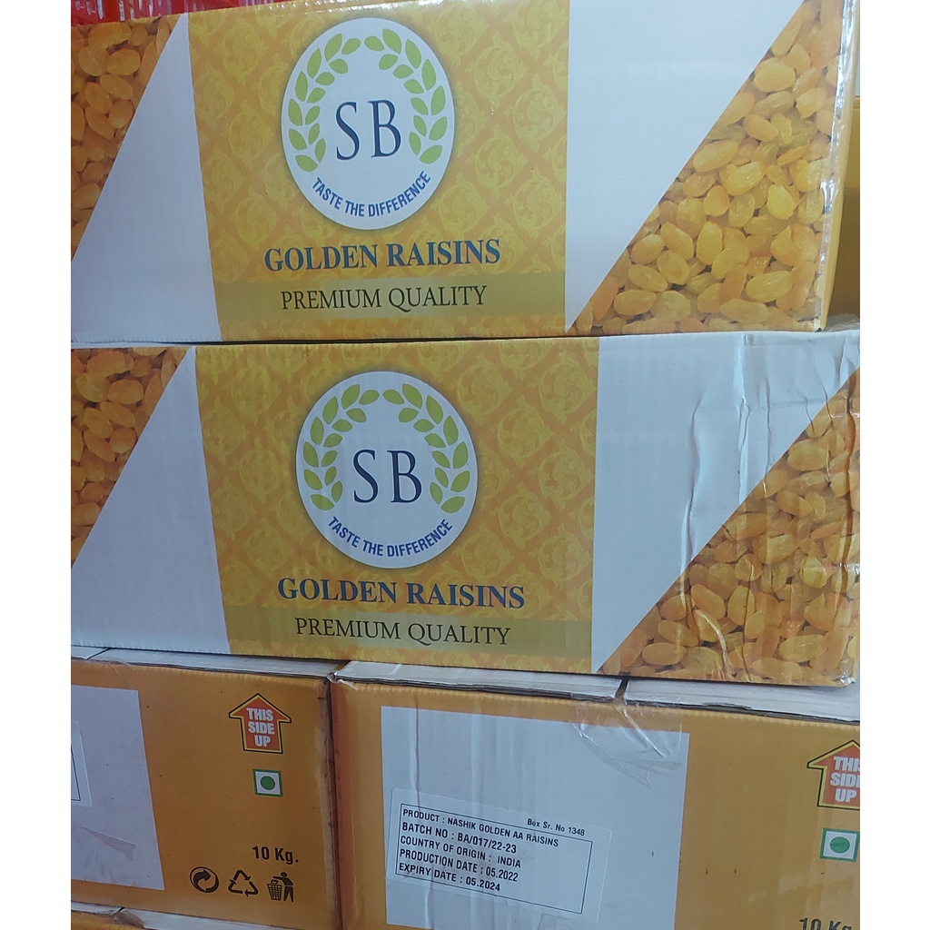 

Kismis 10 KG Kismis Anggur Dus - 10KG Golden Raisin / Kismis Asam Manis Raisin Starr untuk Oleh Oleh Haji dan Umroh