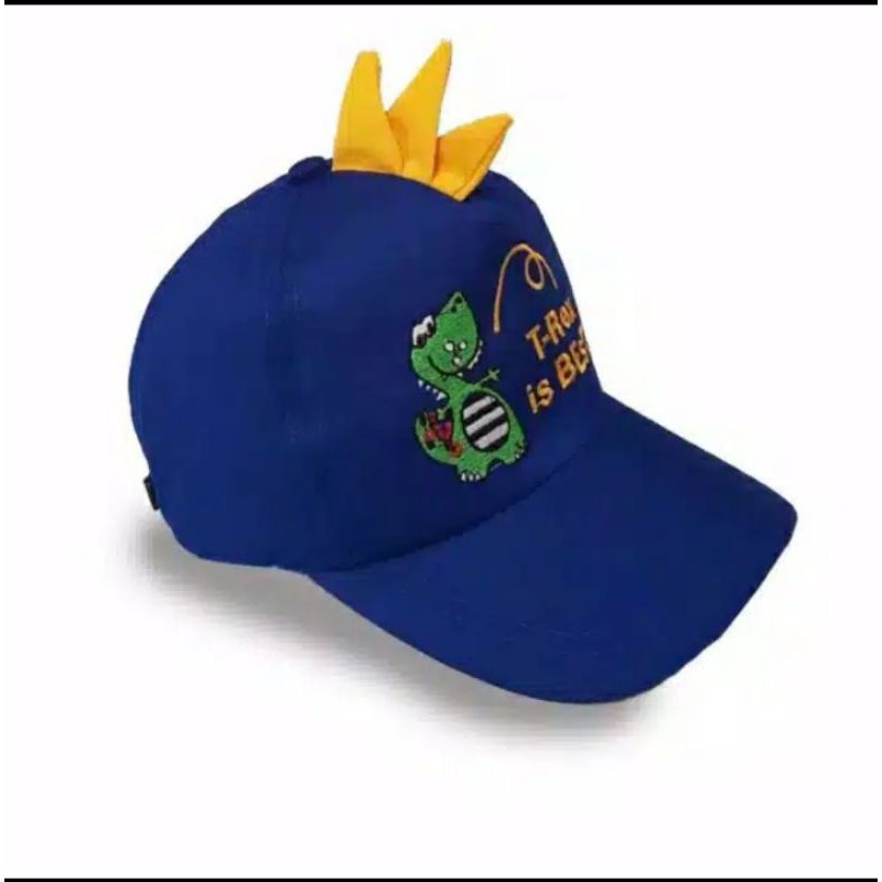 TOPI Dinosaurus / TOPI T-REX / TOPI ANAK DINO / TOPI ANAK LUCU-Biru