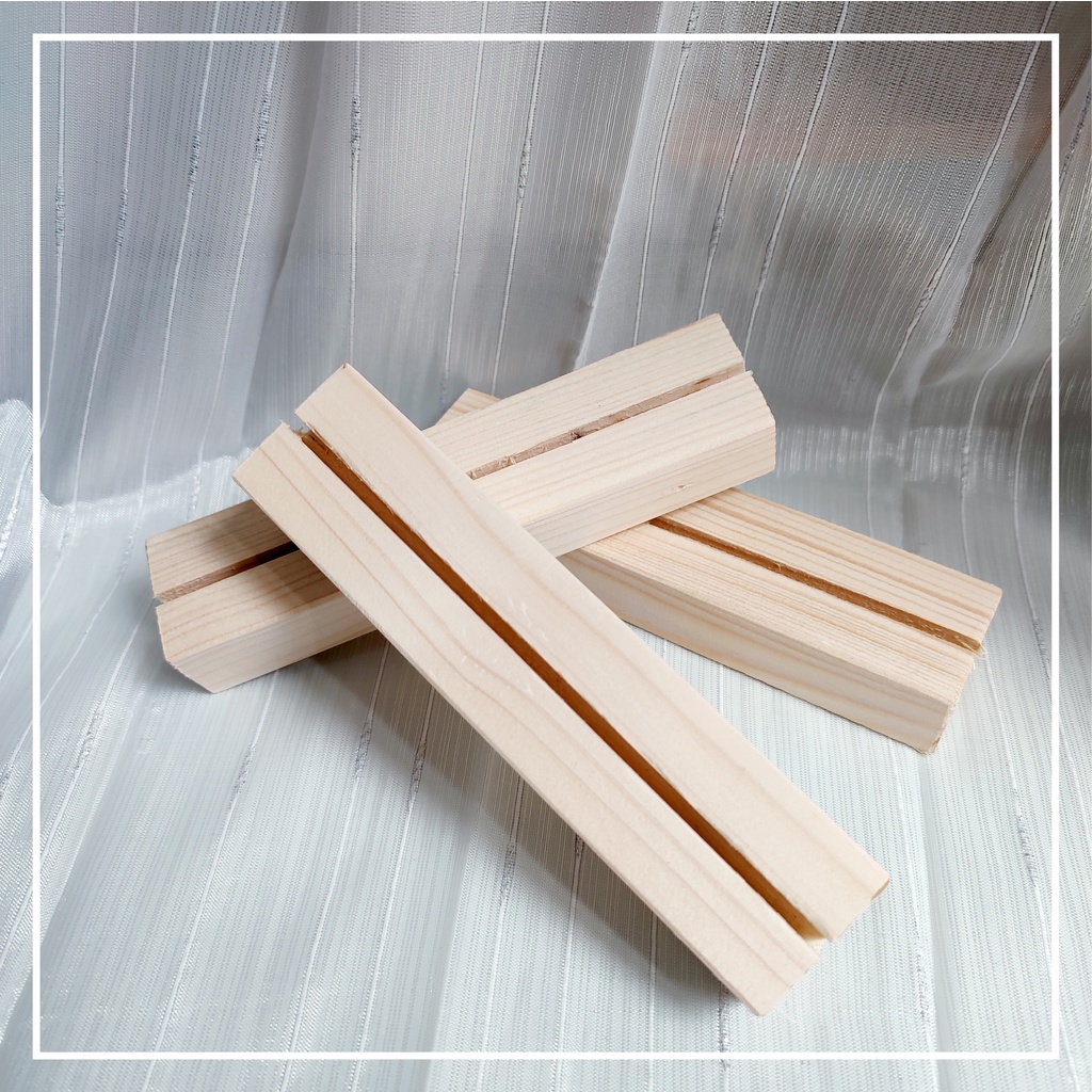 Stand Wood Akrilik Kayu 15cm Dudukan Akrilik Stand Kayu Jati Belanda Dudukan Kayu