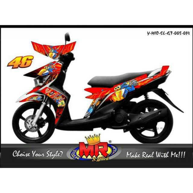 Decal Dekal Mio Soul Gt Stiker Sticker Desain Terkeren Frozen