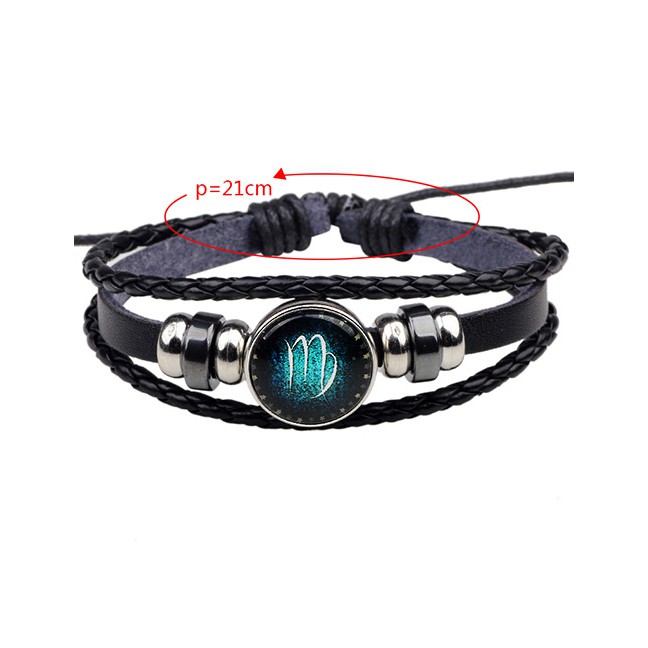 LRC Gelang Tangan Fashion Black Pattern Decorated Bracelet