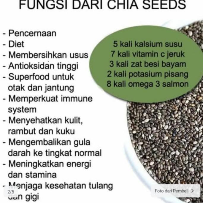 

Murah Chia Seed Organik 1 Kg // Biji Chia Speed Organik Mexico <