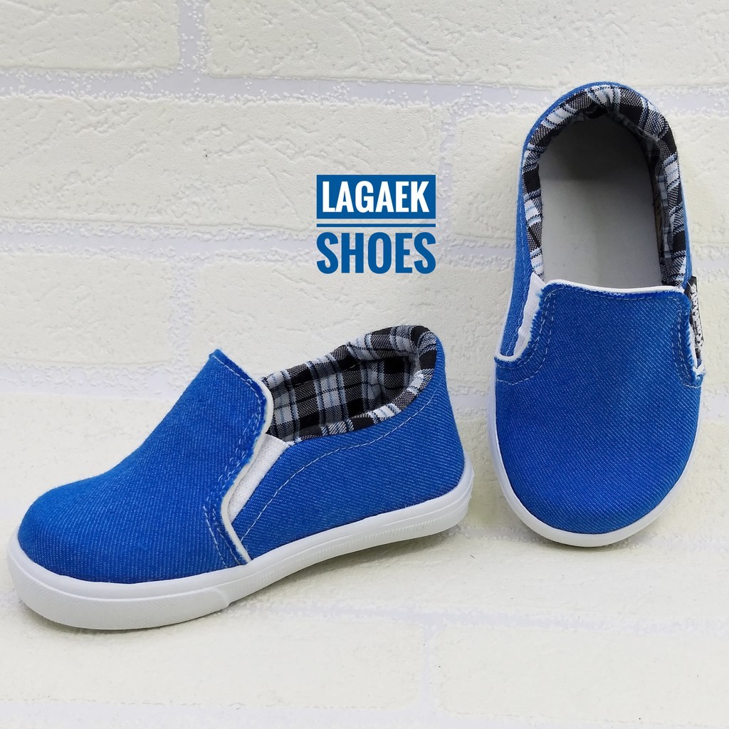 Sepatu Anak Laki Laki Size 1 Tahunan Jeans BIRU Size 22 Sepatu Anak Denim Anak Balita Cowok