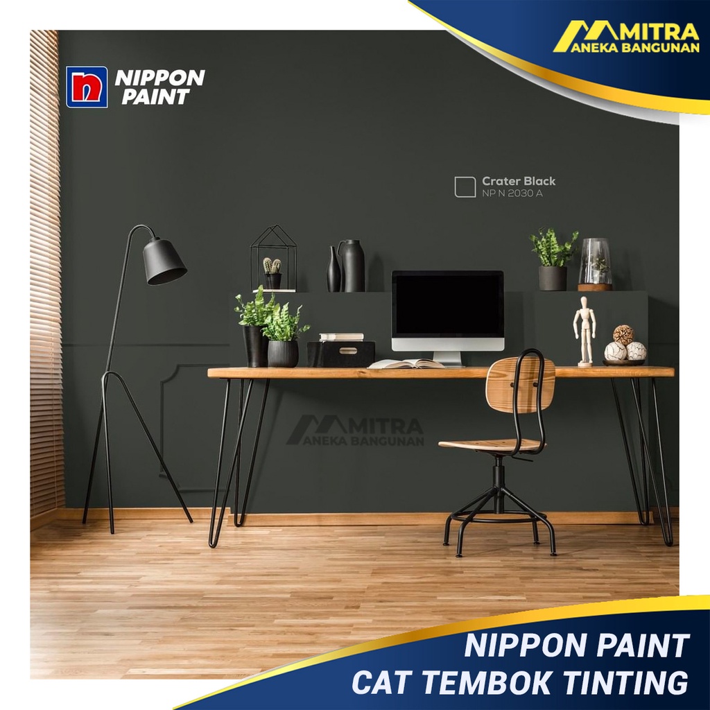 Jual CAT TEMBOK EKSTERIOR INTERIOR NIPPON PAINT CRATER BLACK NP N 2030