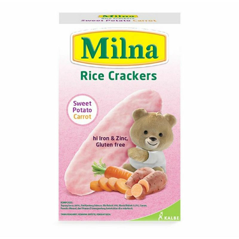 Milna Rice Cracker 8+ Box/ Cemilan bayi - 20gr