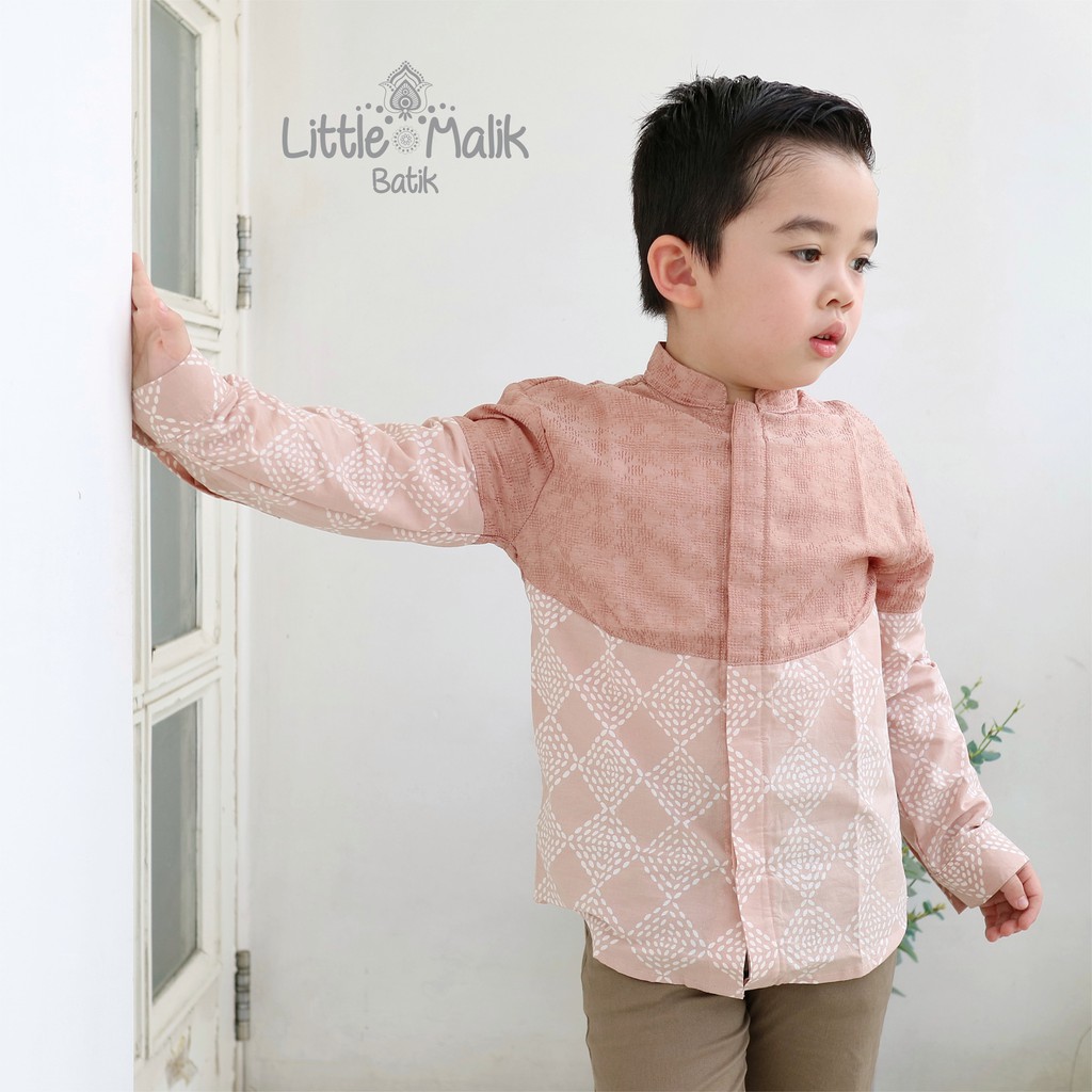 Open Preorder Kemeja Batik Couple Anak &amp; Ayah Panjang / Pendek, Kombinasi Krem