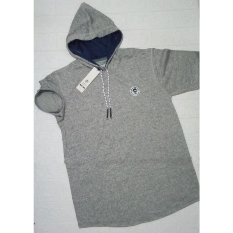 URGAN CLOTHING - Hoodie Lengan Pendek polos kombinasi COD PROMO TOKO BARU