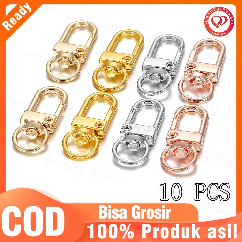 10pcs / Pengait Gantungan Kunci/  Gantungan kunci berbentuk U.Zinc Alloy Ukuran 12*33mm