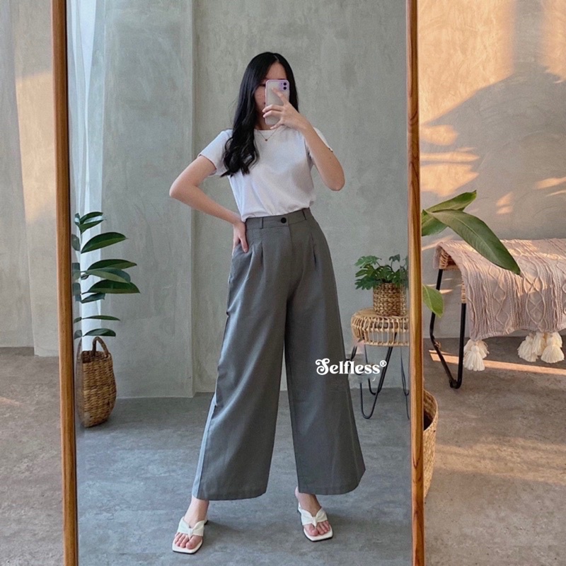 Kulot Linen Highwaist 772 - Cullote Pants | Celana Kulot Wanita