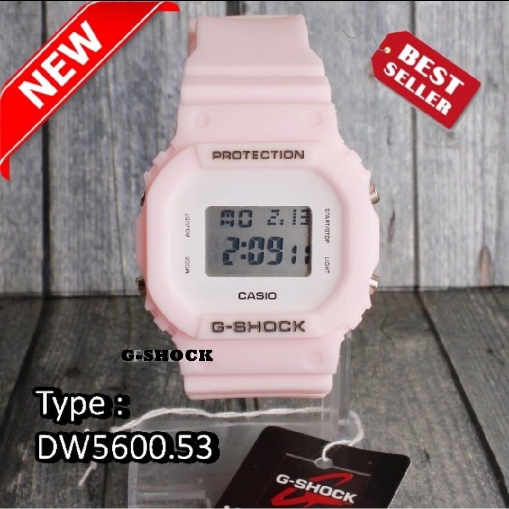 TERLARIS Jam Tangan DW 5600 Full Pink JAM TANGAN WANITA IMUT TAHAN AIR