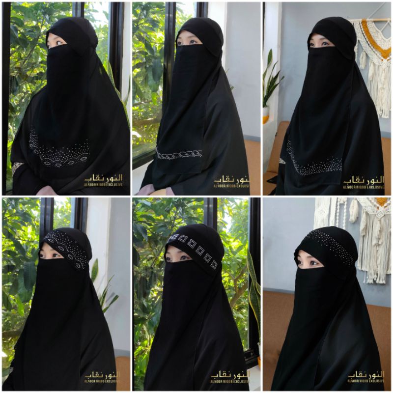 MILAYA BLINK cadar poni niqab murah cadar sifon ori alnoor niqob bandana