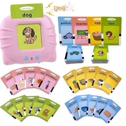 [ OBJ ] Card Early Education Bilingual Device / Mainan Flash Card Bersuara Alat Bantu pengenalan kosakata Bahasa Inggris Flash card