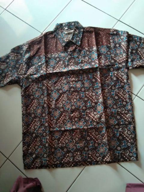 Diskon Bswart Batik Hrb026 Kenongo Hem Pendek Padi Pekalongan M L Xl Batik Pria Murah Modern