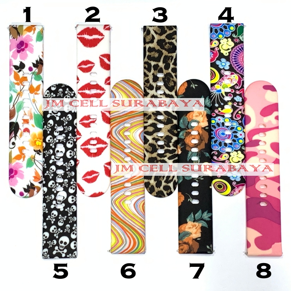 Motif Watch Strap Vyatta Fitme Pro X Gen 1 (BUKAN Gen 2) - Tali Jam 20mm Rubber Beauty Style