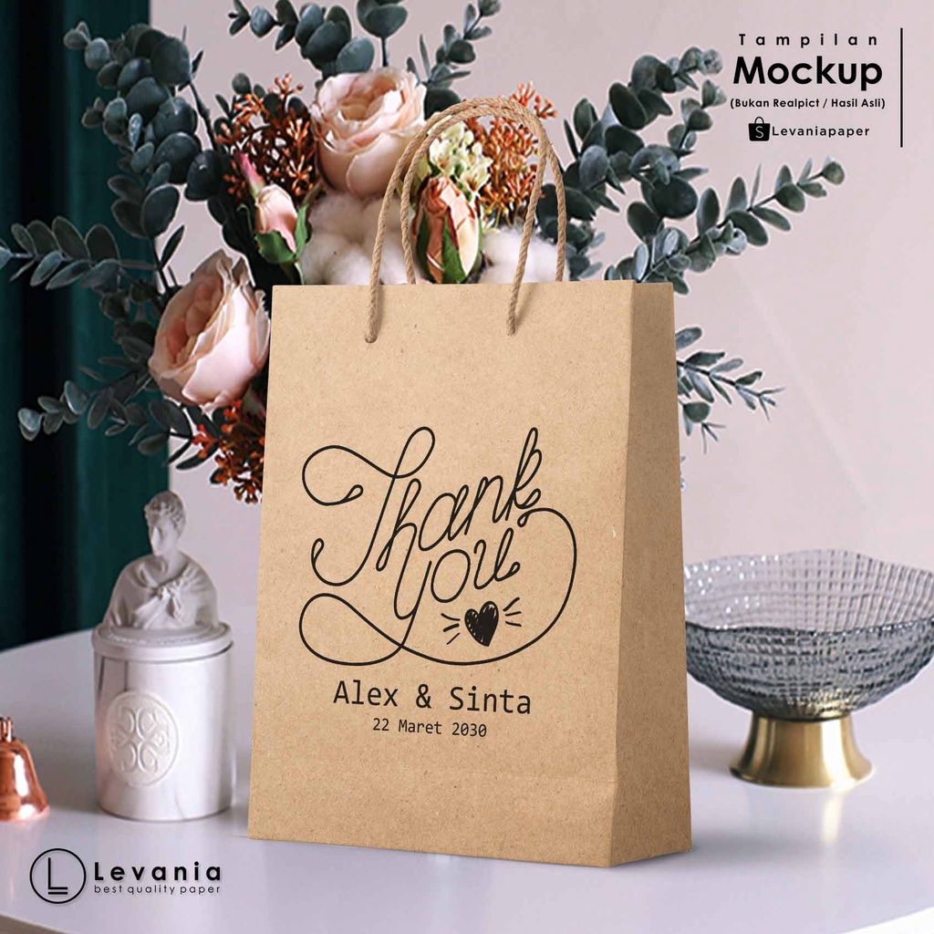 

Paper Bag Coklat Levania , Brown Craft Papper Bag Kertas Souvenir Packaging Online Shop Olshop Murah / paperbag murah /