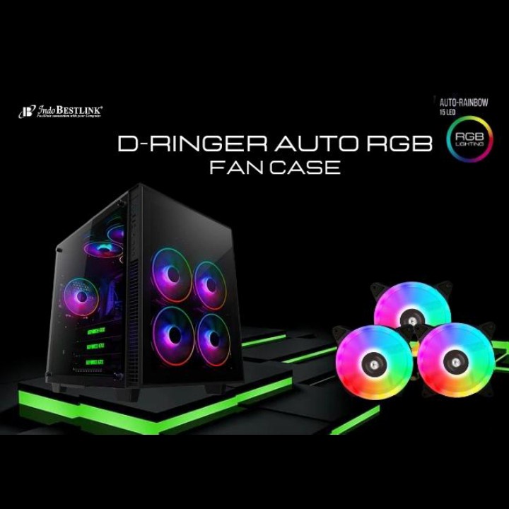 Fan Casing Aura RGB / Fan Case Indobestlink Aura RGB/ Fan aura RGB 12inc/ fan cpu rgb/ fan rgb bagus