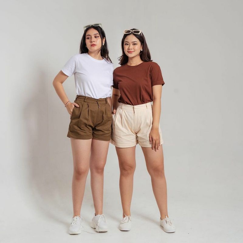 CELANA PENDEK WANITA JUMBO PREMIUM BIG SIZE HOTPANTS POLOS KOREA PANTS STYLE