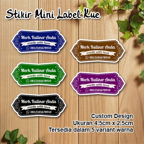  Stiker  Custom Mini Label Kue  Model  Ornament Untuk 