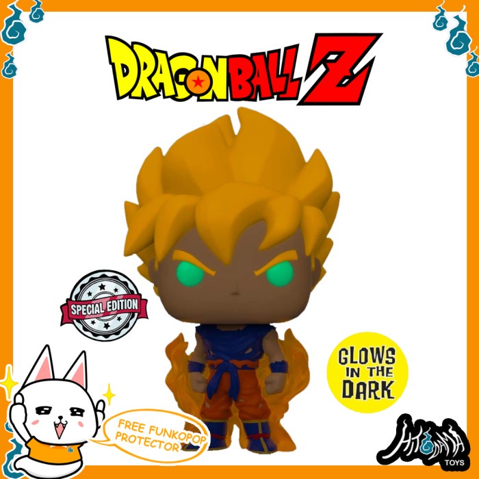 Jual Dragon Ball Z Dbz Super Saiyan Goku First Appearance Glow Gitd Funko Pop Figure