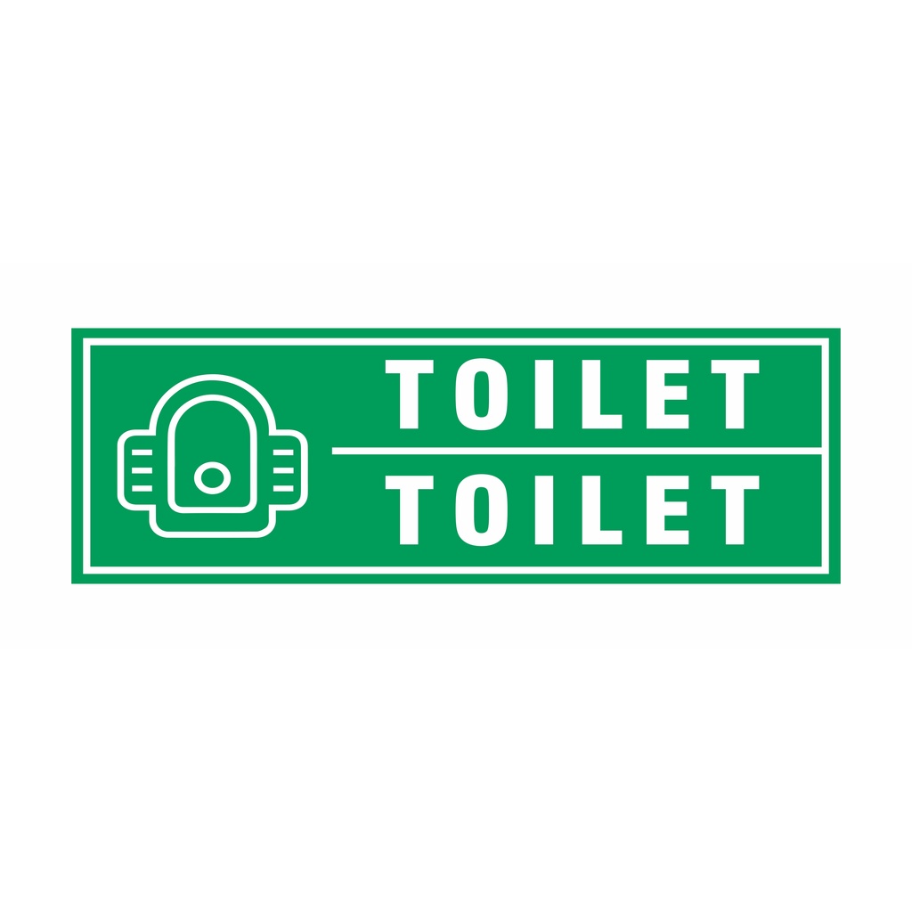 

SING STIKER VINYL TOILET / TOILET Uk. 30 x 10 CM RAMBU K3