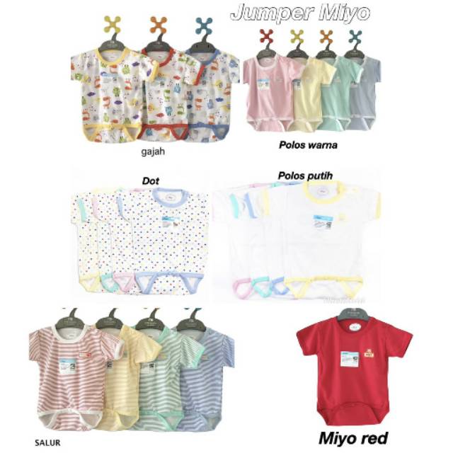 Miyo jumper segitiga pendek miyo Newborn terlengkap