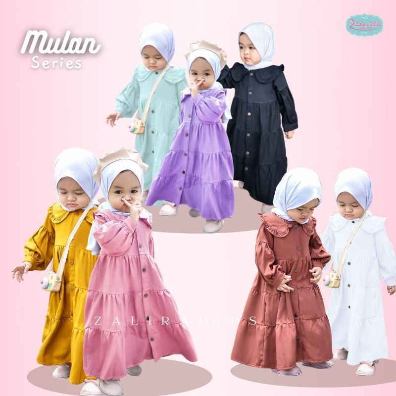 Mulan Series By Zalira Kids / Gamis Anak / Baju Muslim anak / Pakaian Muslimah Anak Perempuan / Gamis Anak Perempuan / Gamis Anak Putih / Gamis Putih Anak