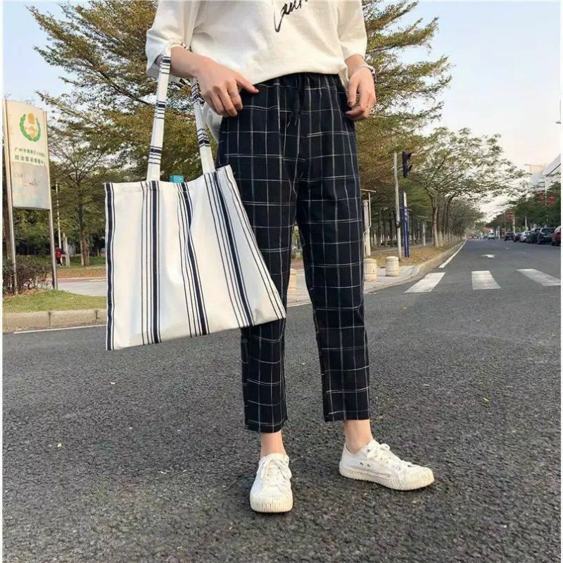 CELANA KOTAK WANITA / BAGGY PANTS KOTAK / CELANA TARTAN CEWEK