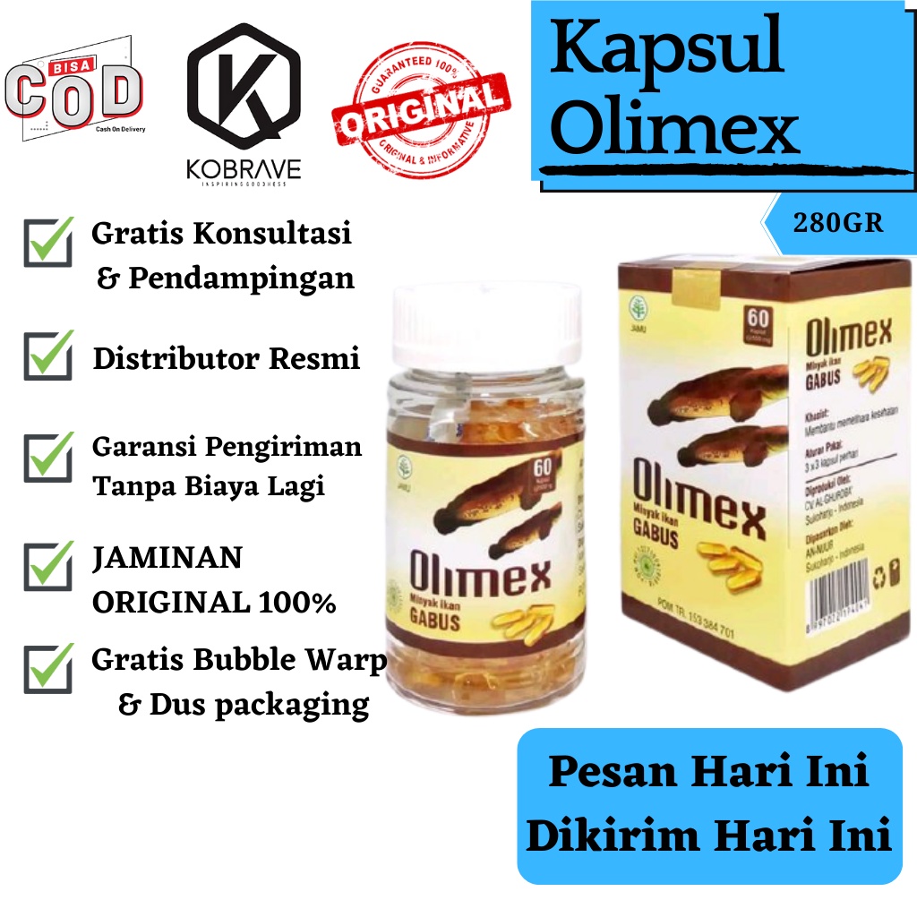 OLIMEX Minyak Albumin Kapsul Ekstrak Ikan Gabus Albumex Mempercepat Penyembukan Luka Diabetes Dan Luka Pasca Operasi Paling Ampuh