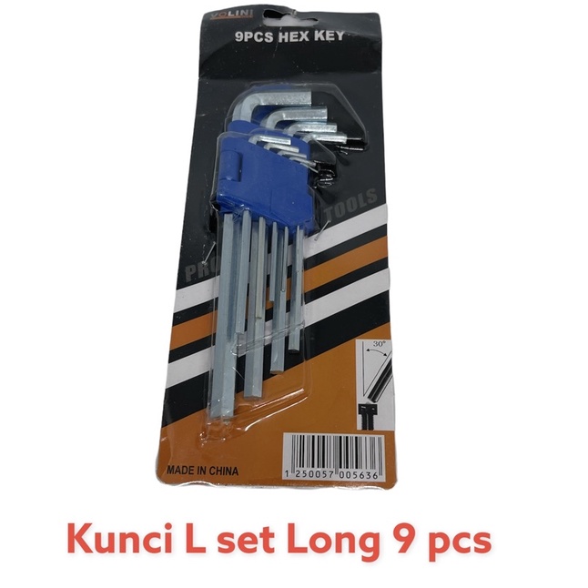 Kunci L Set Extra Long 9pcs