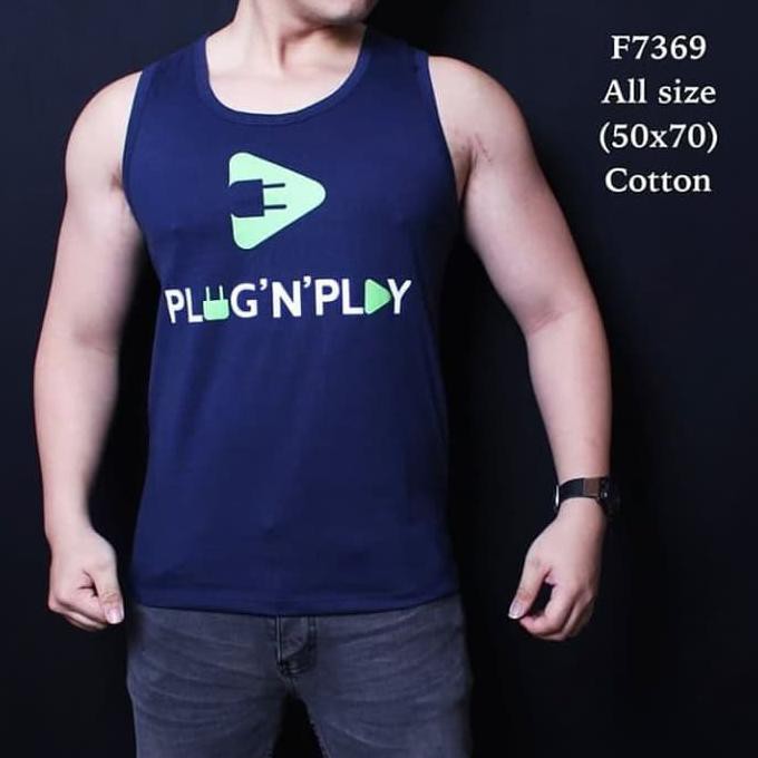 PR00M00 F 7369 Singlet Tank Top Pria Gym Muscle Fit MURAH