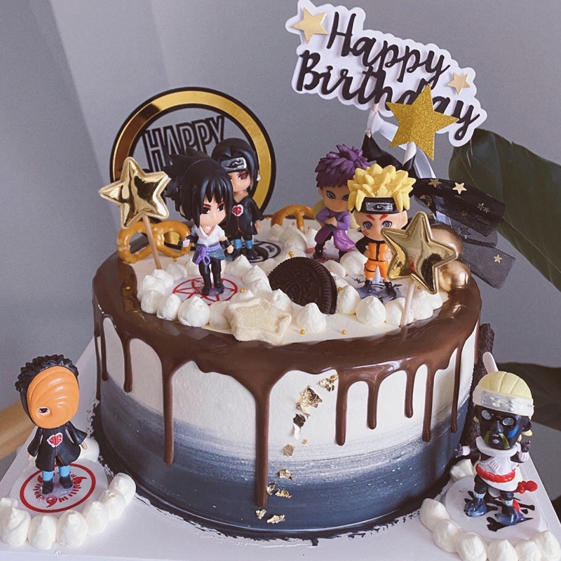 12pcs Mainan Action Figure Naruto Sasuke Kakashi Sakura Gaara Bahan Pvc