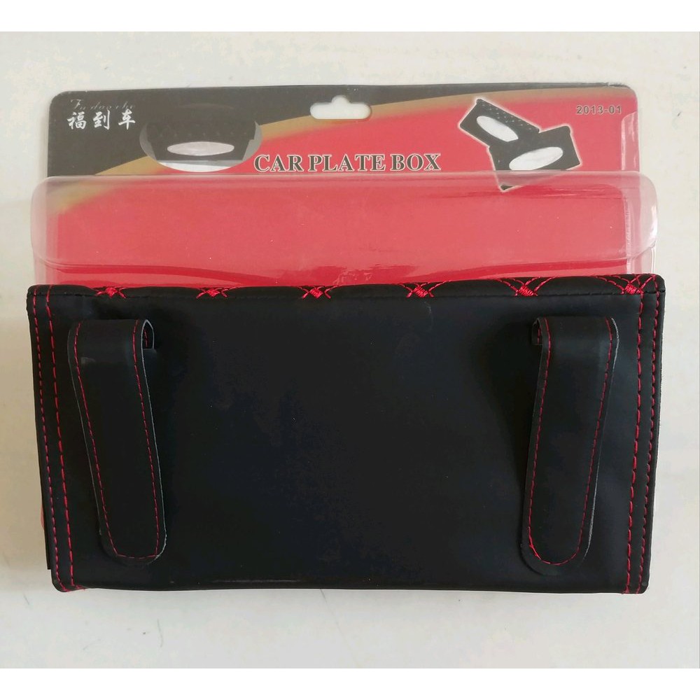 Tempat tissu TISU mobil model jepit sunvisor penahan panas matahari universal motif benang merah