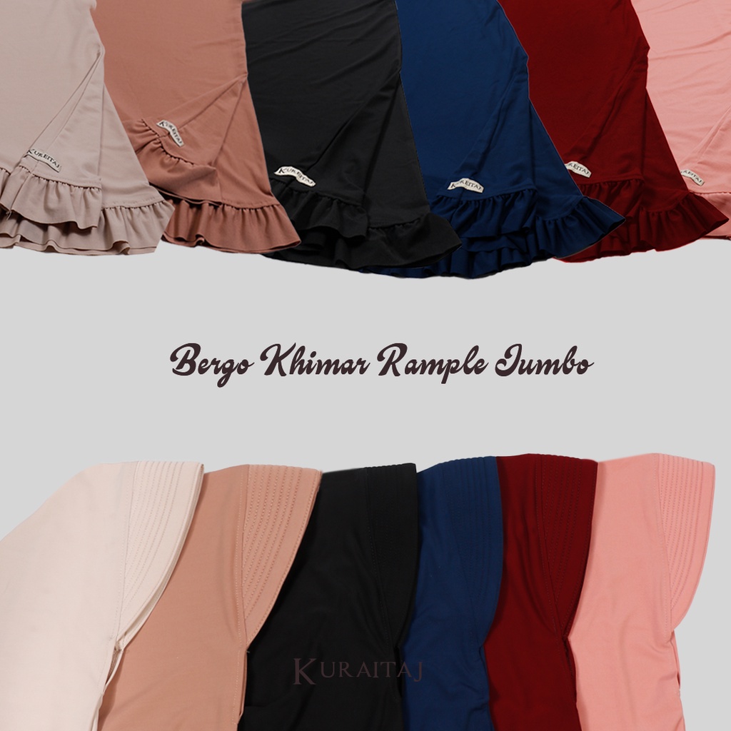 Hijab Instant Jilbab Bergo Khimar Rampel Bergo Polos Bergo Menutup Dada Jilbab Rumah dan Pergi Kureitaj SOFT PED