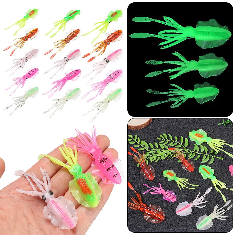 Wonder 1Pcs Umpan Cumi 5warna Swimbait Fishing Tackle Fishing Lure