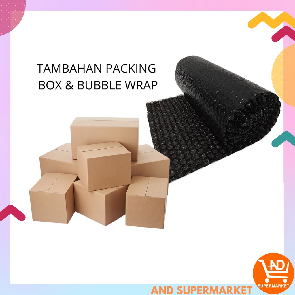 TAMBAHAN BUBBLE WRAP / KARDUS / BOX LEBIH AMAN / SAFETY BOX