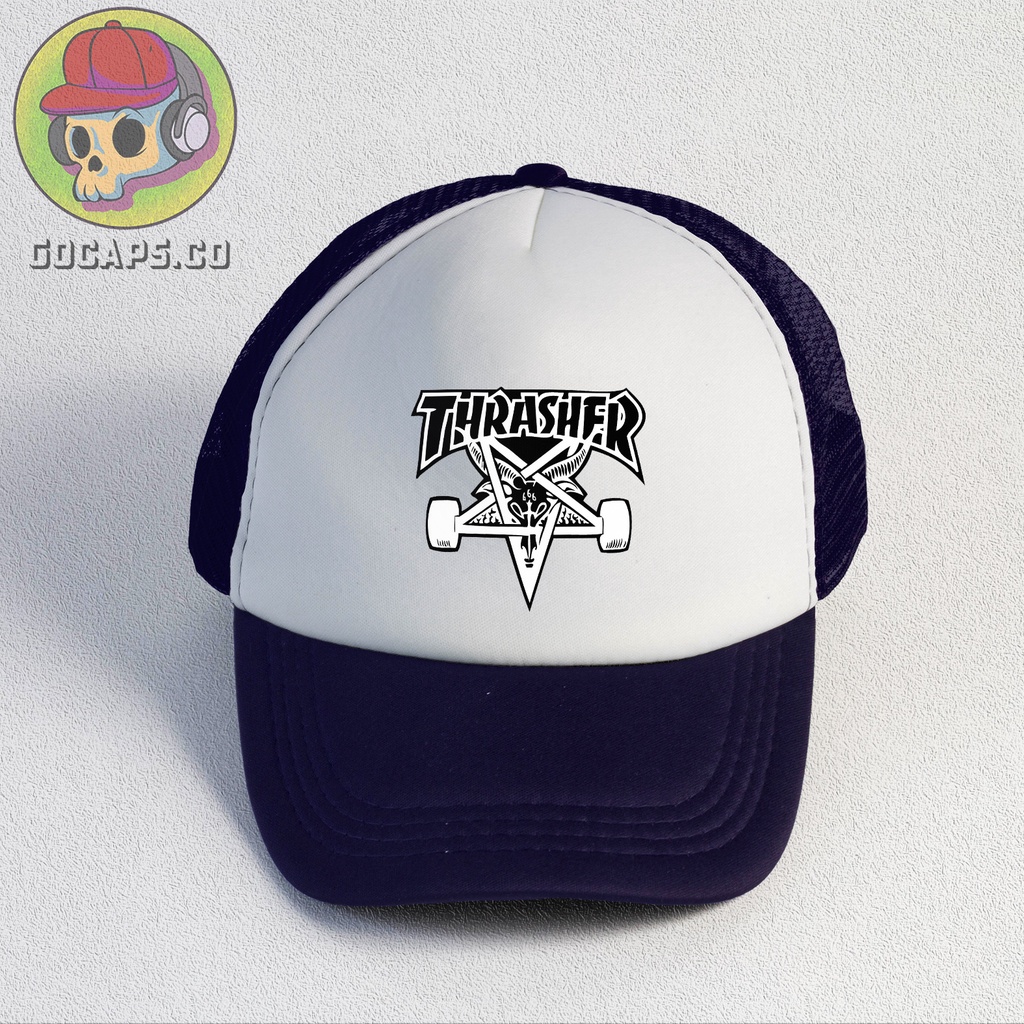 Trasher | Trucker Hat | Topi Pria | Trucker | Baseball | Brand | Topi Jaring | Gocaps