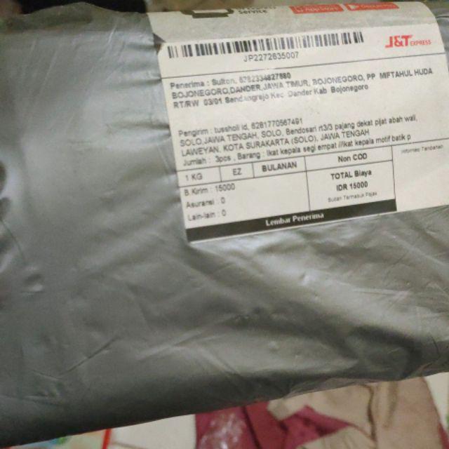 Ikat Kepala Segi Empat //ikat Kepala Motif Batik Parang //ikat Kepala Batik Solo