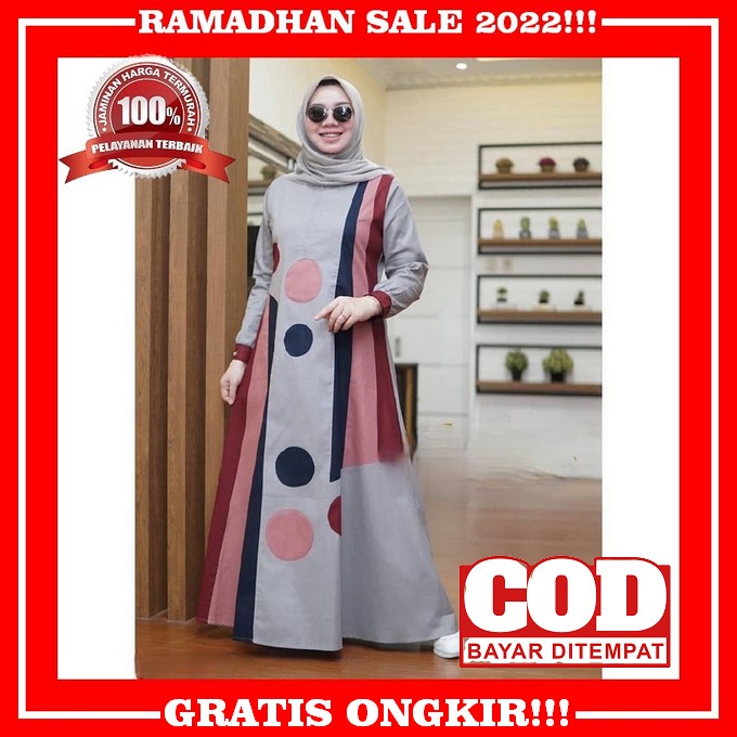 Vente Daily One Set Gamis Jumbo Crinkle Premium Ld 110 Long Tunik Setelan Wanita Muslim Baju Gamis H
