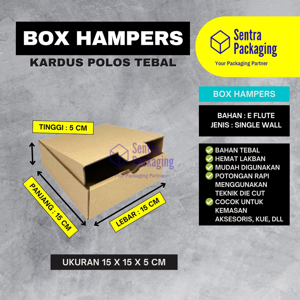 

Kardus 15x15x5 cm / Box Hamper / Kardus Die Cut dan Easy Usage