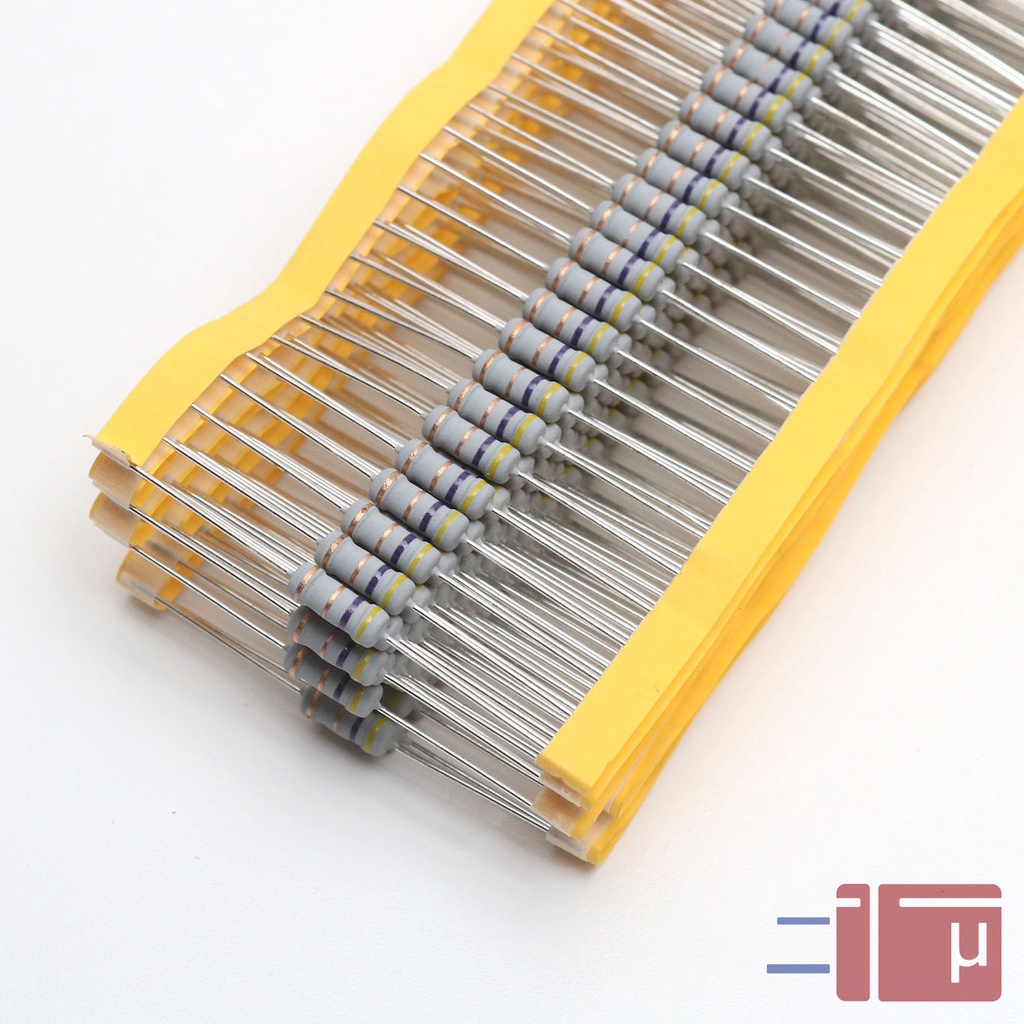 x10 Resistor 4R7 4.7 Ohm 1W Metal Oxide 5% Taiwan Kaki Tembaga