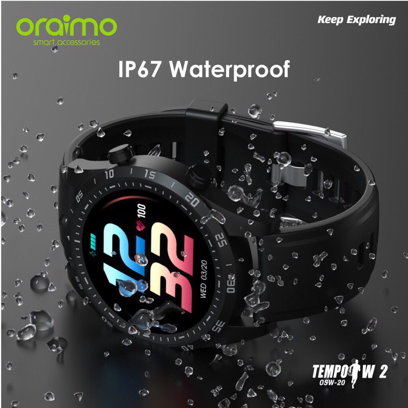 Oraimo OSW-20 Smart Watch Jam Tangan Pintar Full Touch Screen Ultra Slim - Garansi Resmi 1 Tahun