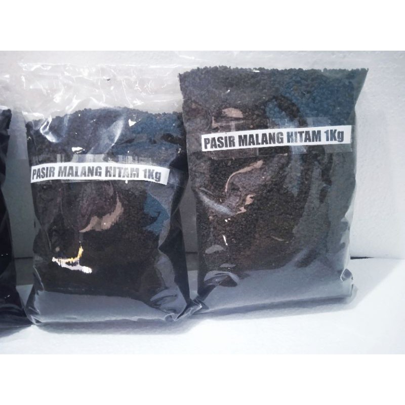 Pasir Malang / PASIRMALANG Aquarium Aquascape dan Media Tanam Repack 1Kg(Hitam&amp;Merah)MURMER