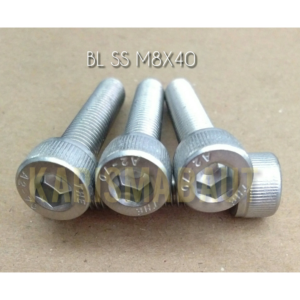 Baut L stainless steel m8 x 40 / BL SS 8x40 (kunci L m6)
