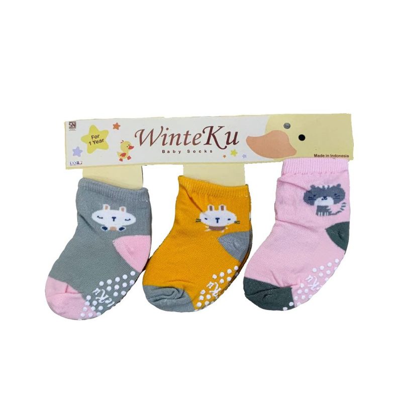 Kaos Kaki Bayi 3in1 Anti Slip Winteku