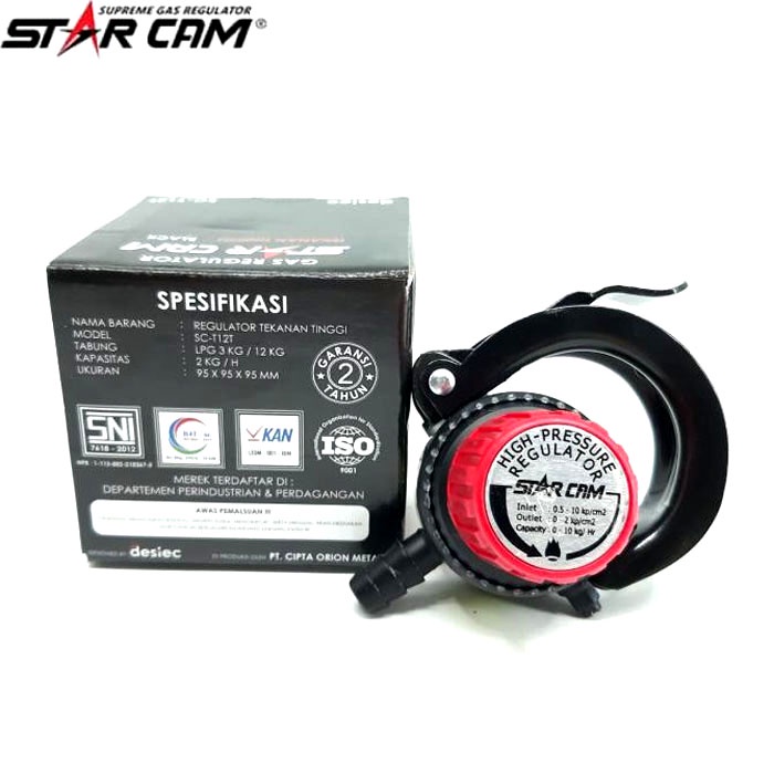 Star Cam SC-T12T SC-202TT Regulator Gas Pengaman Ganda