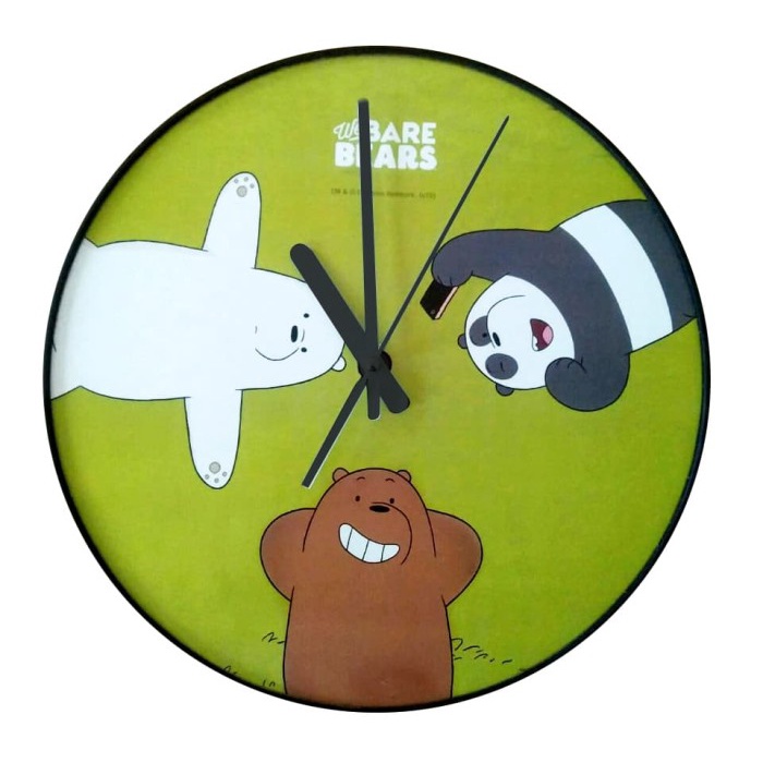

We Bare Bears Round Clock / Jam Dinding (Grass)