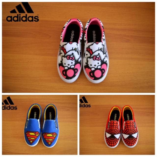 TS Sepatu Anak Adidas Karakter Slip On Murah Sneakers Import Balita Lucu Grade Original