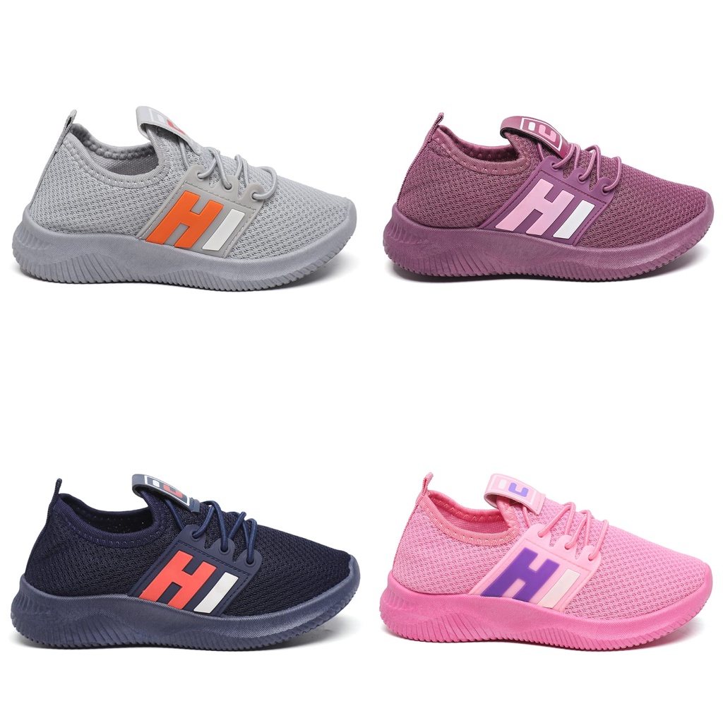 Sepatu Shoes Sneakers Anak Anak Laki Laki Dan Perempuan Motif HI Terkini L511